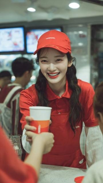 外賣小哥取單時目睹女店員在制作奶茶時哭泣