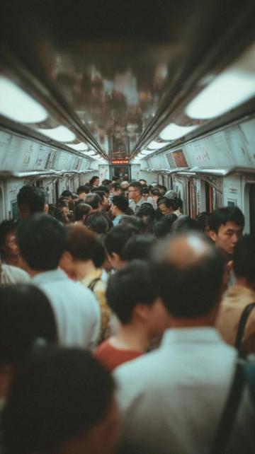 重慶輕軌上的美食排隊(duì)奇觀