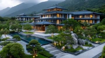 金寨蔚藍海岸度假山莊在安徽省六安市金寨縣油坊店鄉龔沖村,有一處度假勝地——