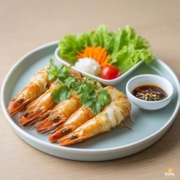 香辣芋頭蒸蝦美味佳肴的做法與步驟