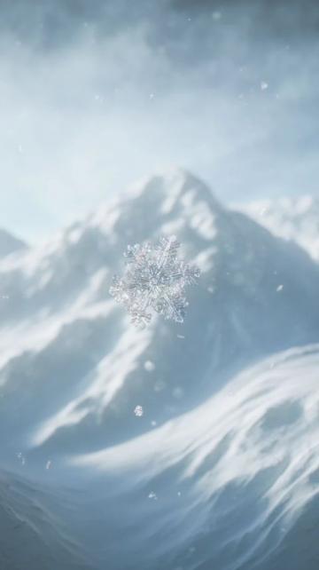 大理,雪花中的日光。