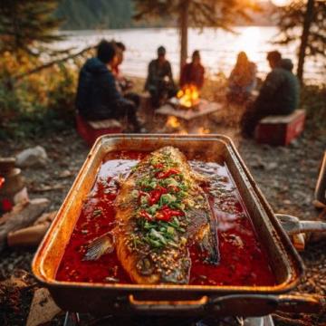 隱秘山水美食地,垂釣捕蝦享時(shí)光師傅70年代料理!