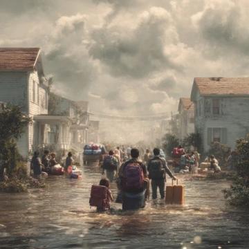 人類面對自然災害（以海嘯或竹節草臺風暴雨為例）需要注意如下事項