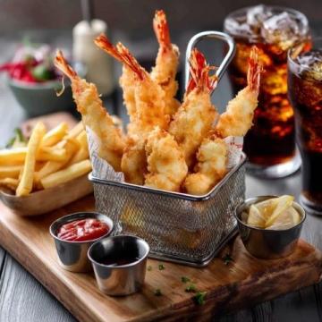 啤酒蝦鮮香美味的海鮮盛宴