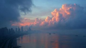 九月初青島清晨宛如按下清涼鍵