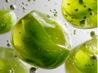 巫山翡翠涼粉浸在溪水里的綠