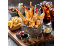 啤酒蝦鮮香美味的海鮮盛宴