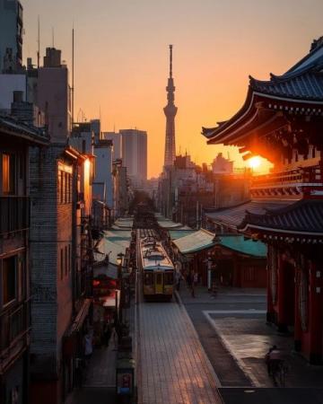 淺草駅徒歩5分鐘左右 從酒店步行至東京晴空塔