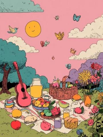 春日彩虹野餐局!90后用零食調色盤刷爆朋友圈