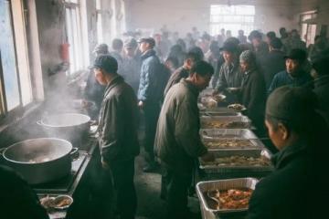 春節期間云南墨江縣大街小巷年味濃，家家戶戶忙制臘腸迎新春