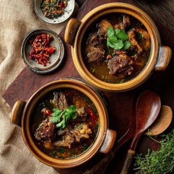 冬日暖胃佳肴:紅皮羊肉與黃湯田雞煲