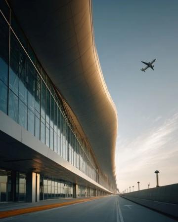 晨曦中的中川新航站樓：早晨9點航班意外延誤