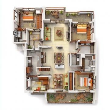 這是一套性?xún)r(jià)比超高的三房一廳小戶(hù)型!