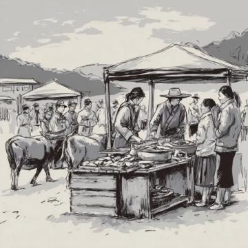 男孩買肉夾饃不要辣椒多放肉引發老板歡笑