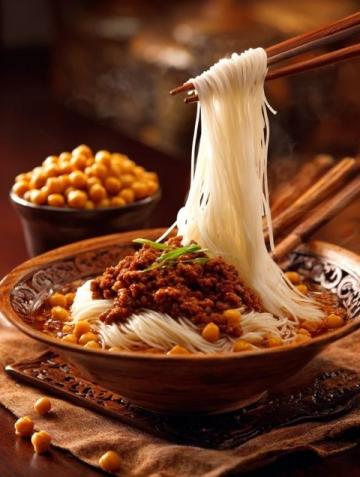 高粱面魚魚配羊肉臊子(一道極富地方特色的山西美食)