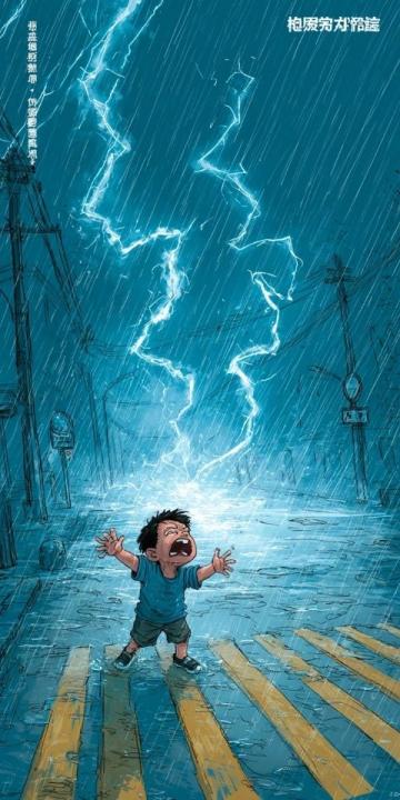 下午一場暴雨，瞬間將熱浪驅(qū)散，杭州的最高溫度降至37度