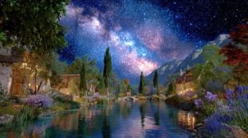 夜幕為花果園濕地公園拉上深藍幕布時,整座公園便成了被星光吻過的聚寶盆